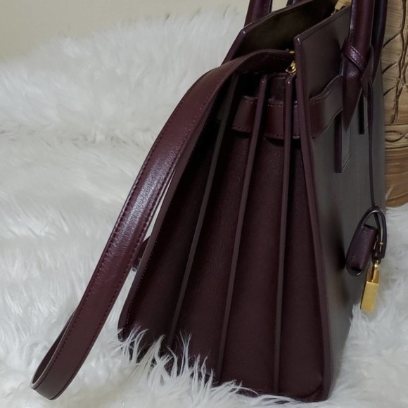 Yves Saint Laurent YSL BO Mini Sac Jour Bag Amarena Deep Purple Luxury Like NEW - Picture 7 of 11